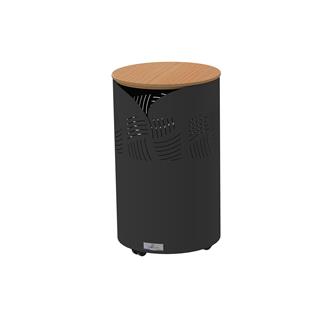Pelletkist Essentieel Rond met Bamboedeksel D36 H64 (capaciteit 2 zakken van 15 kg)