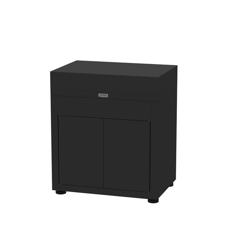 Cabinet With False Drawer, 80 x 55 cm Black