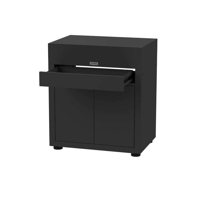 Cabinet with 80×55 cm drawer, black