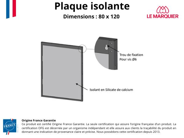 Wandplaat Effen Zwart L80 H120