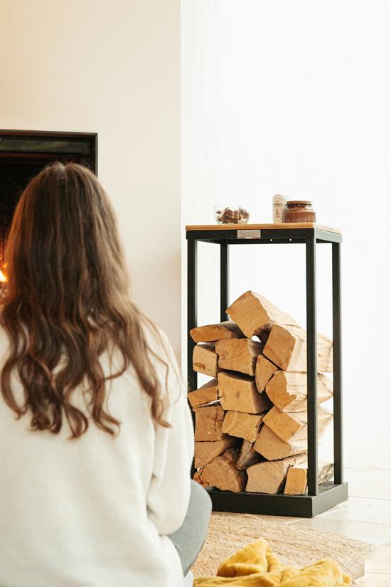 Houtopslag Actueel Zwart 80 cm
