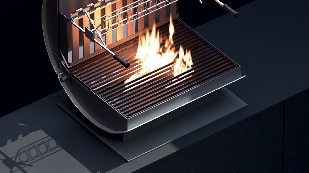 French charcoal barbecue Stellantis